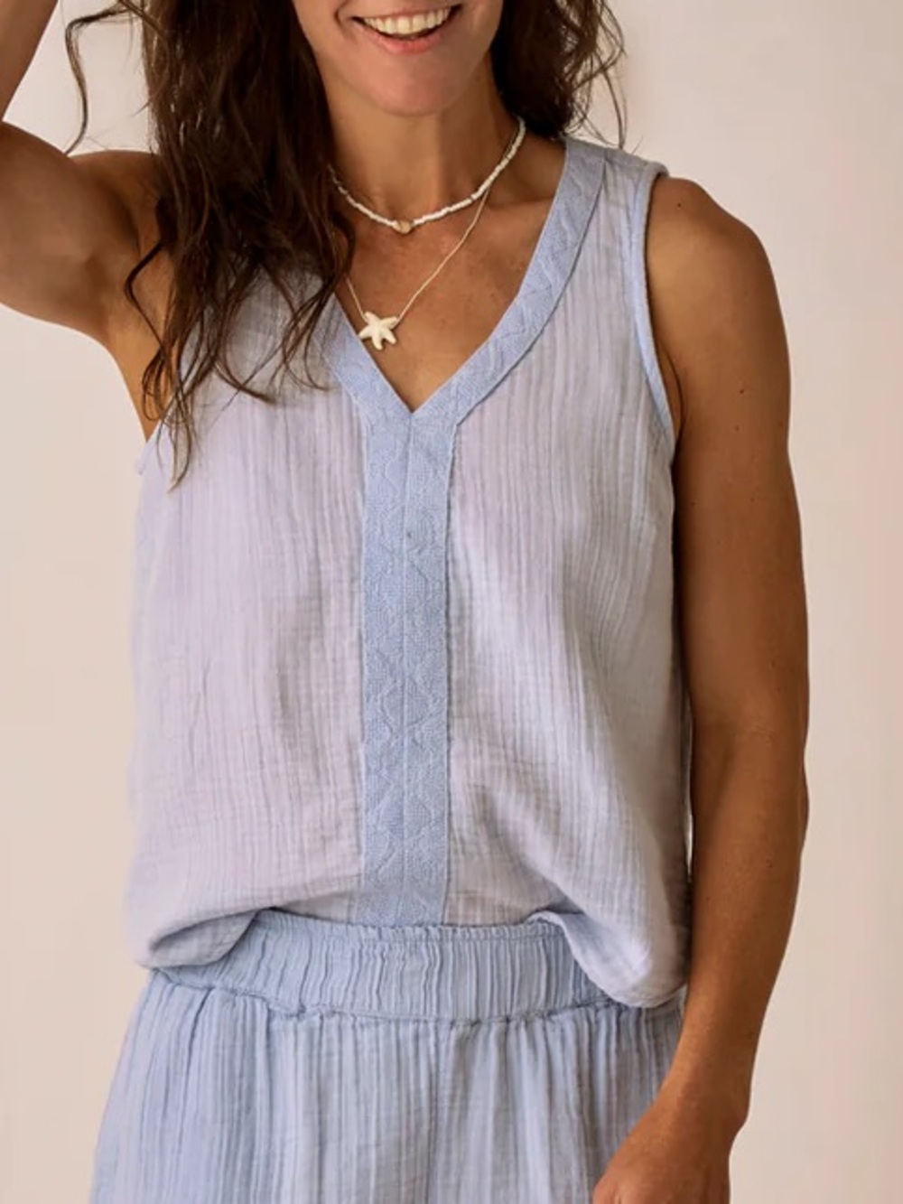 Carve Designs Kayla Gauze Tank NWT